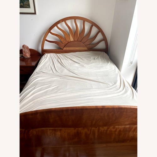 Used Solid Cherry Wood Handmade Full Size Bed for sale on AptDeco