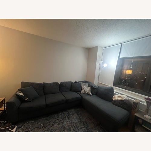 Used Dark Blue Sectional for sale on AptDeco