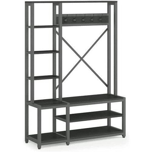 Used Storage Rack Organizer 48"W 6 Shelves 5 Hooks for sale on AptDeco