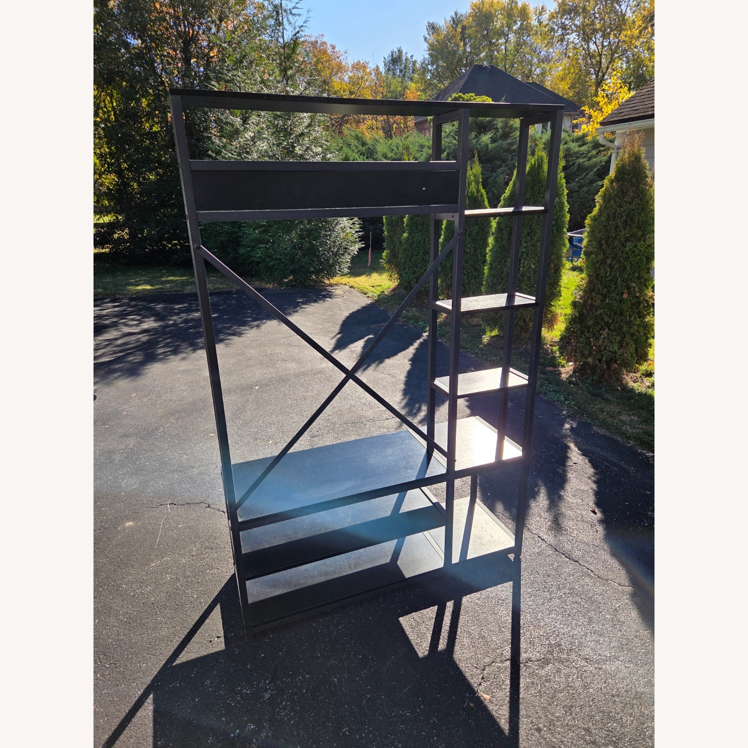 Storage Rack Organizer 48"W 6 Shelves 5 Hooks - image-3