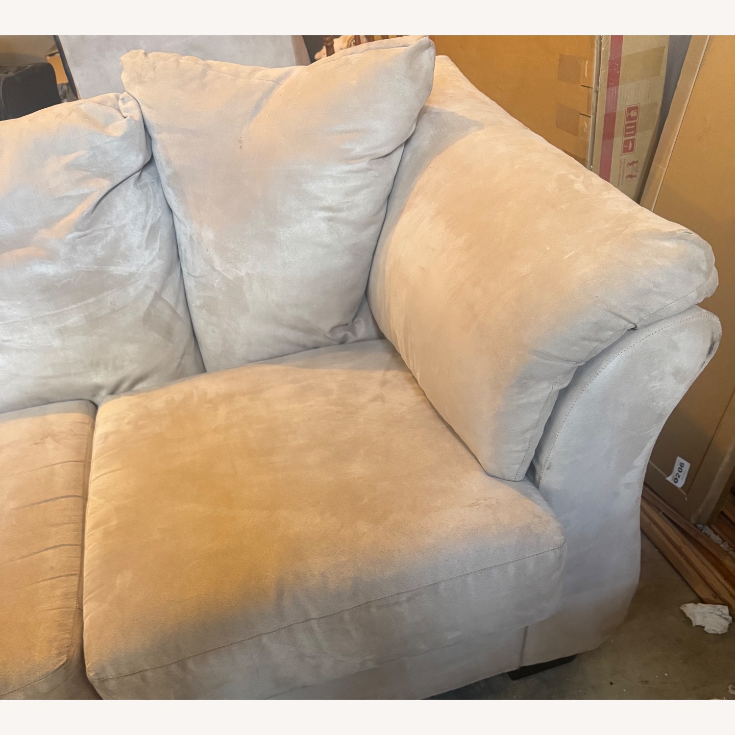 Ashley Furniture Darcy Natural Fabric Chaise Lounge - image-2