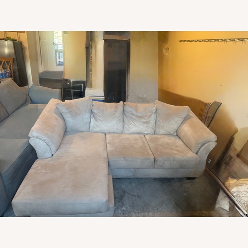 Used Ashley Furniture Darcy Natural Fabric Chaise Lounge for sale on AptDeco