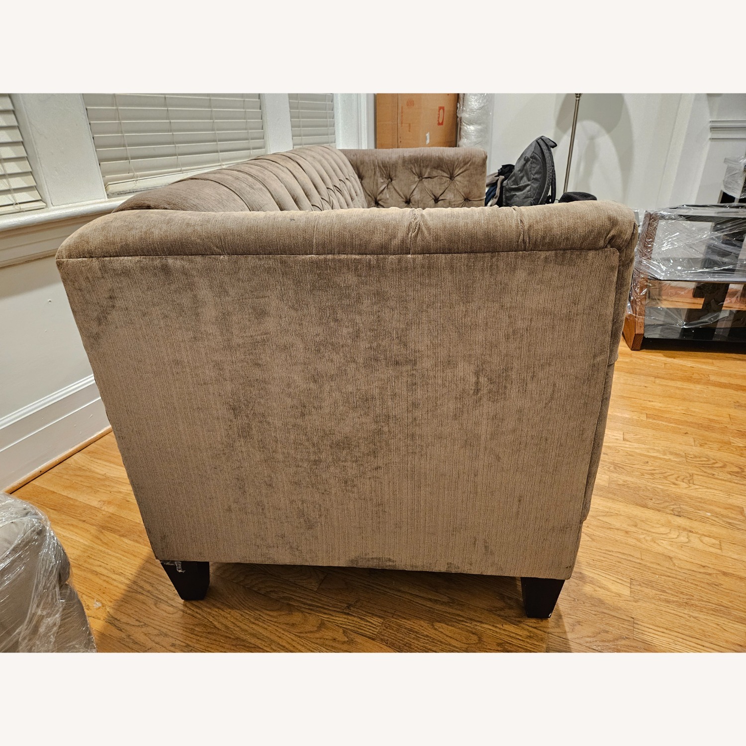 Brooklyn Taupe Tufted Sofa - image-4