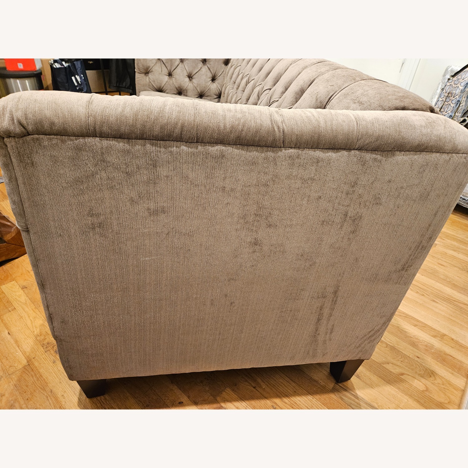 Brooklyn Taupe Tufted Sofa - image-7