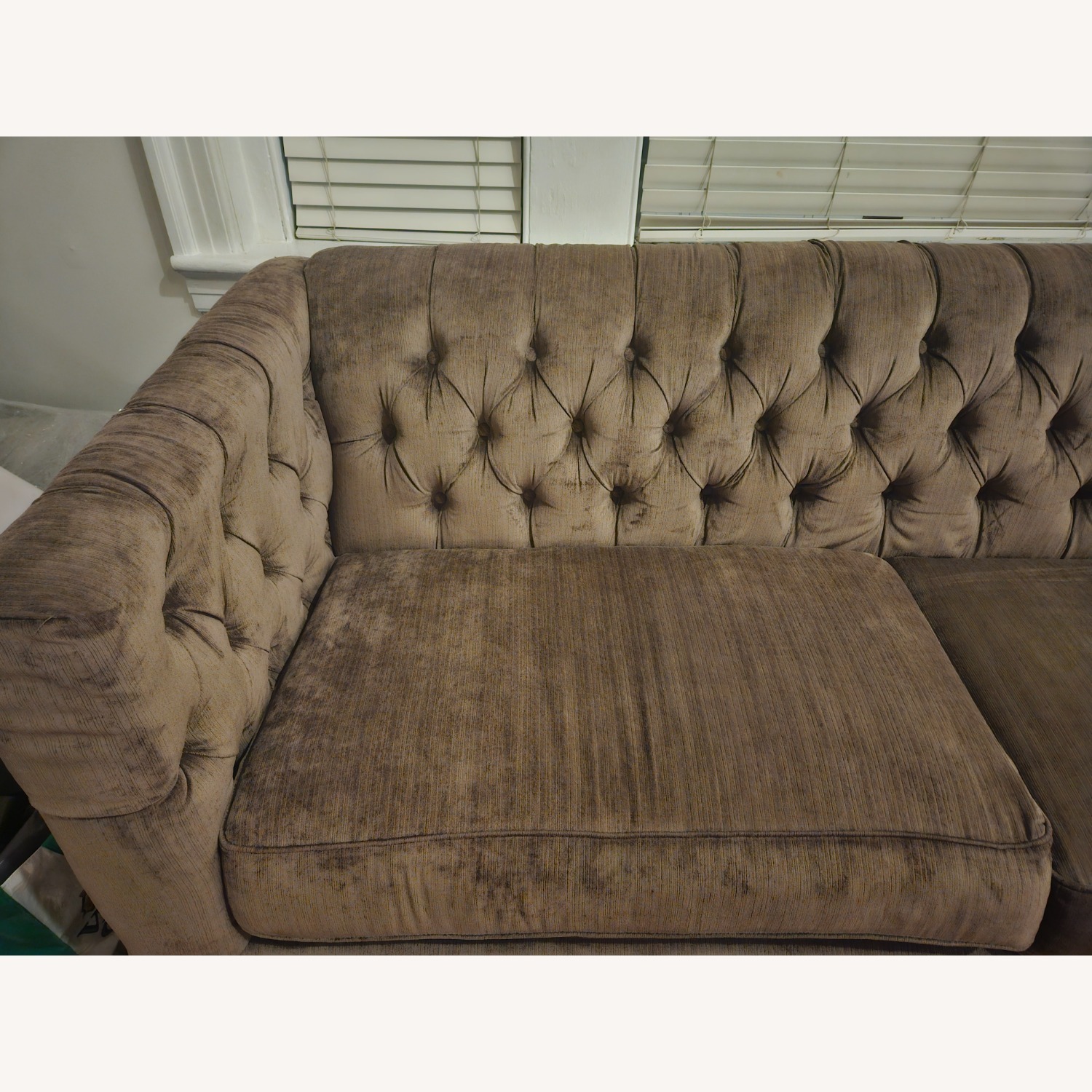 Brooklyn Taupe Tufted Sofa - image-3