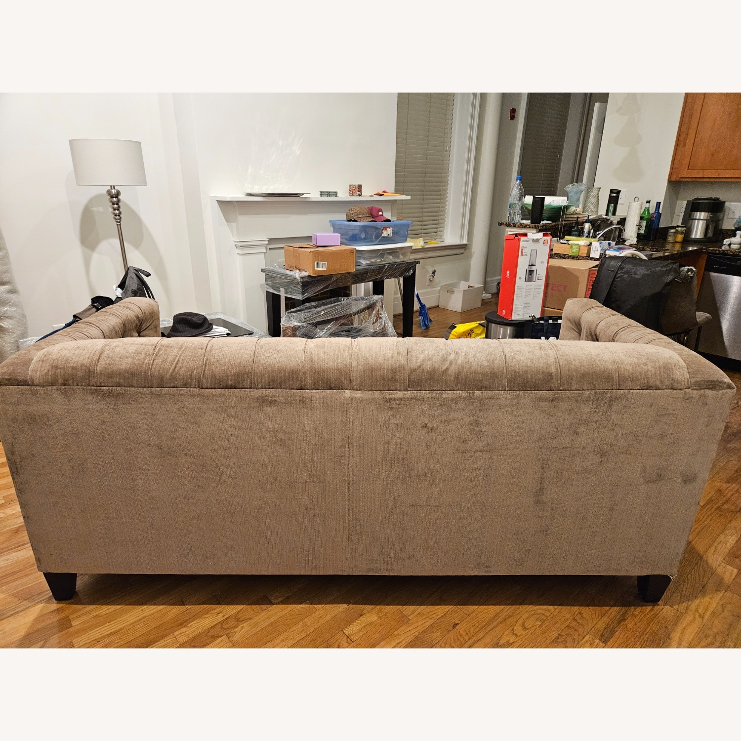Brooklyn Taupe Tufted Sofa - image-6