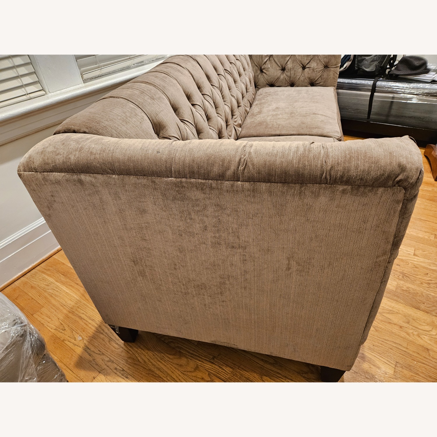 Brooklyn Taupe Tufted Sofa - image-5