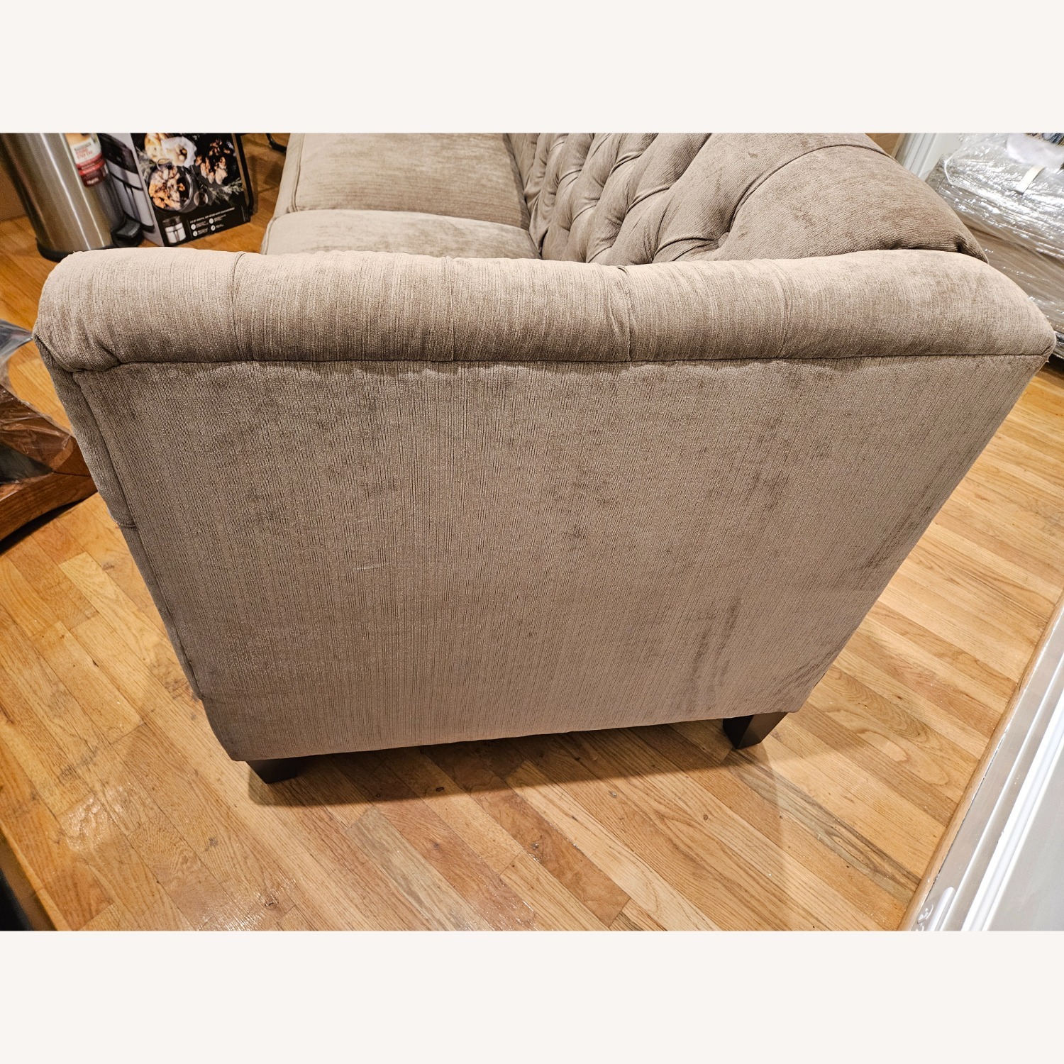 Brooklyn Taupe Tufted Sofa - image-8