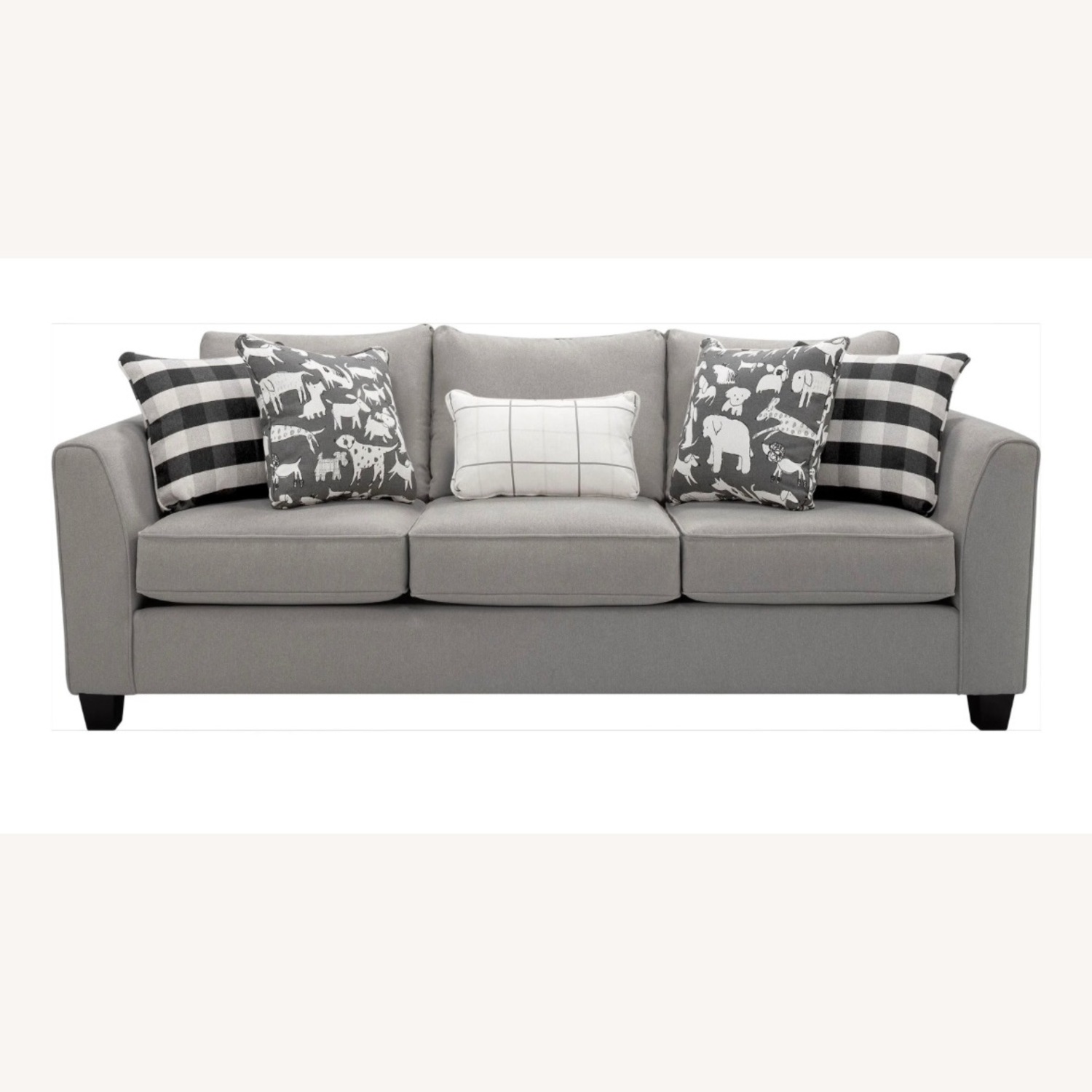 Raymour & Flanigan Light Gray 3+ Seater Sofa - image-1