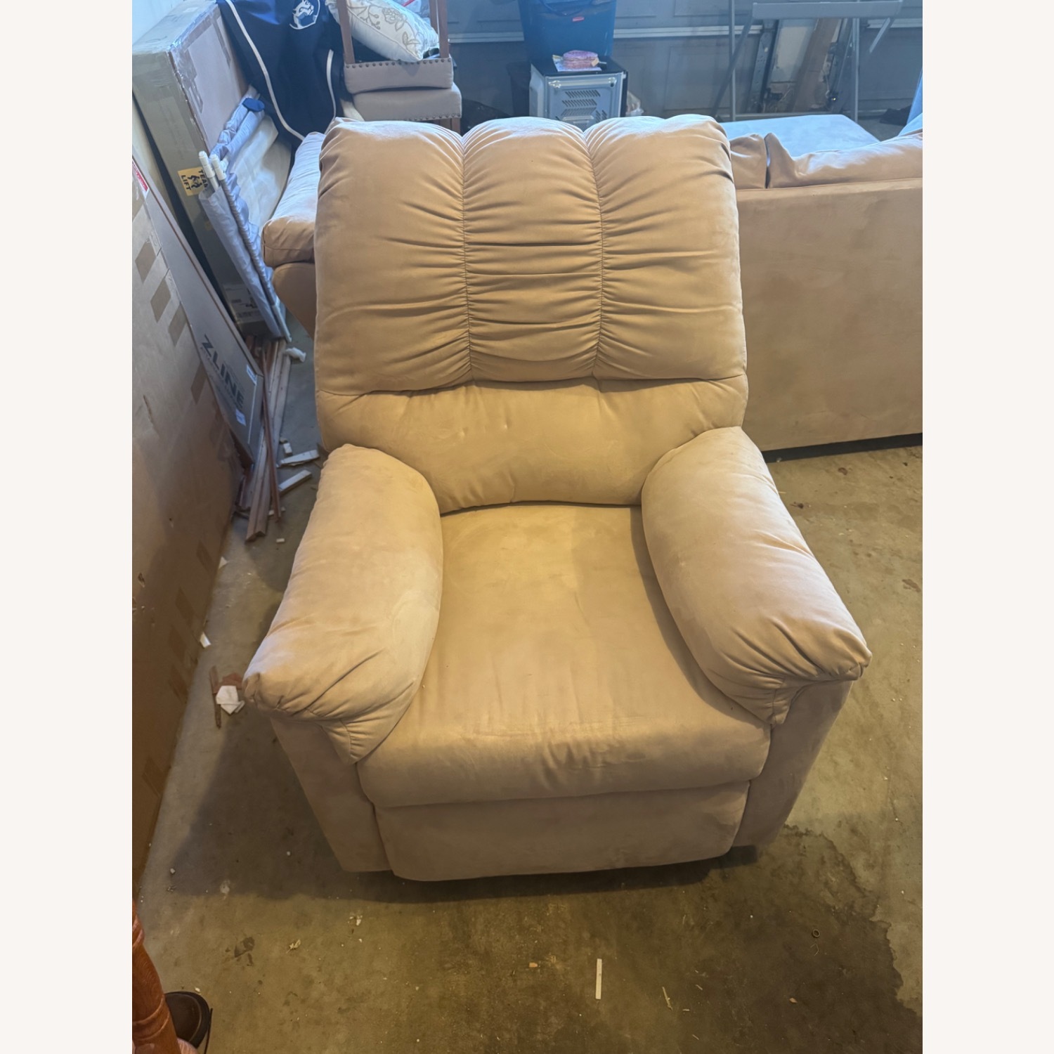 Ashley Darcy Natural Fabric Recliner - image-2