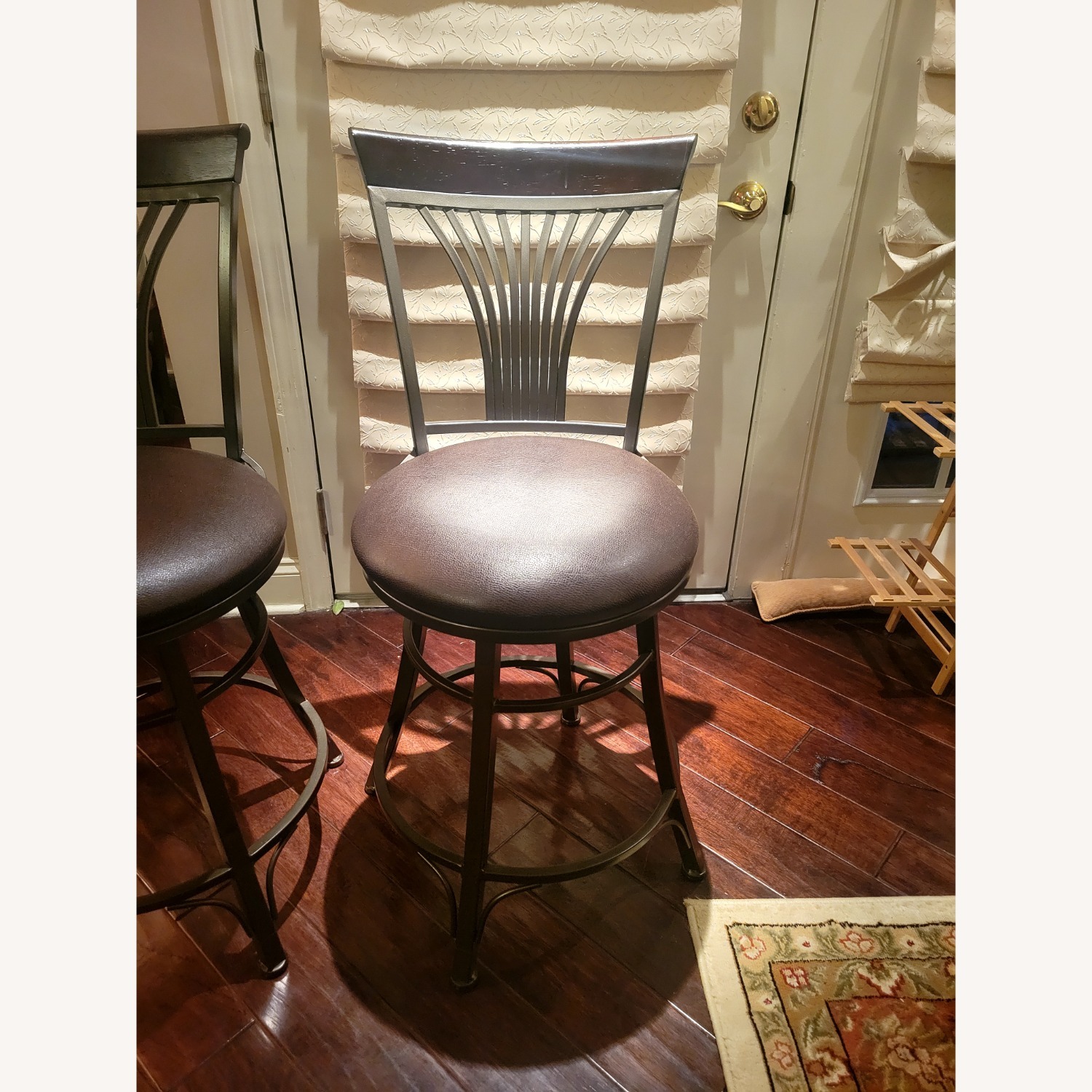 Raymour & Flanigan Evie Dark Brown Metal Stools - image-3