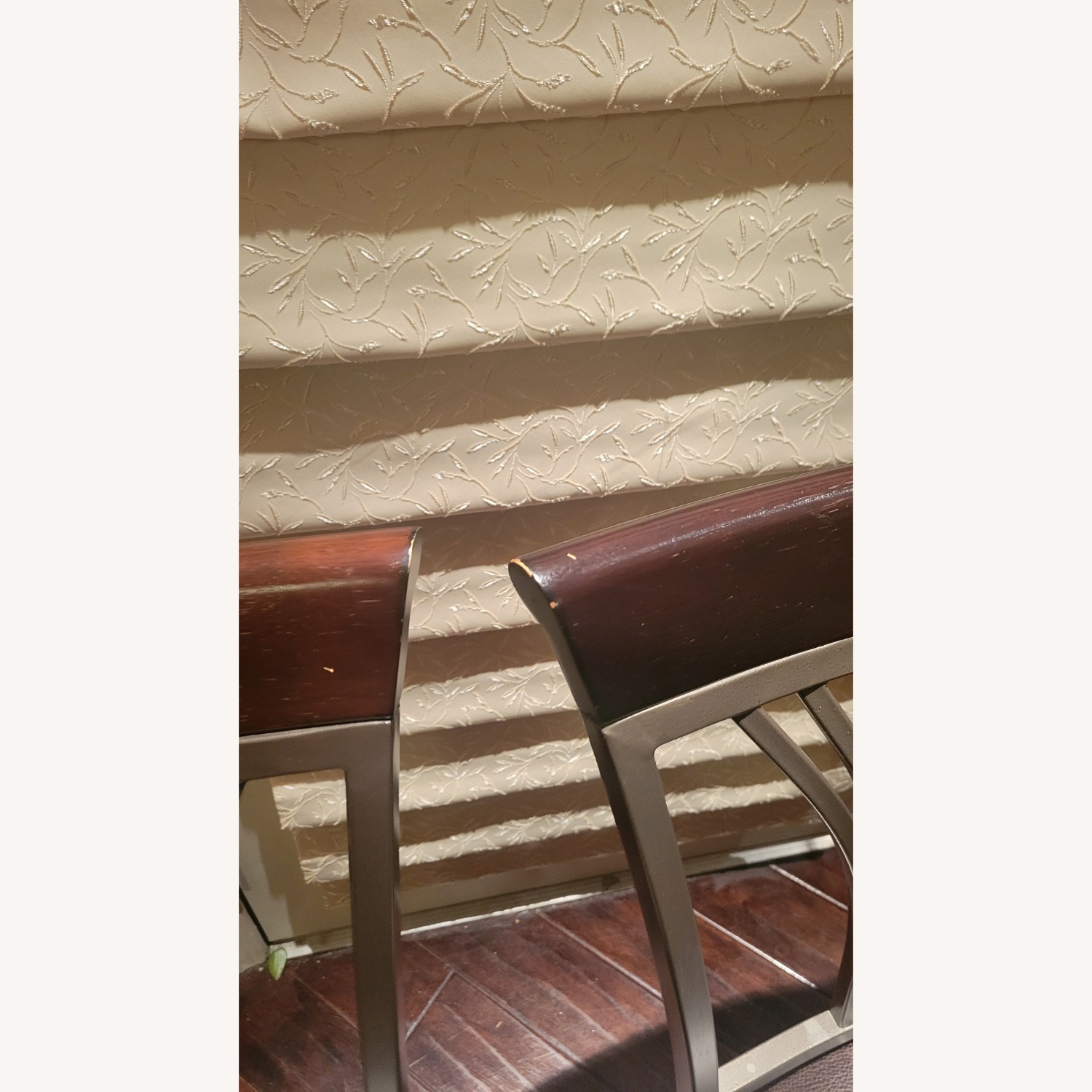 Raymour & Flanigan Evie Dark Brown Metal Stools - image-1