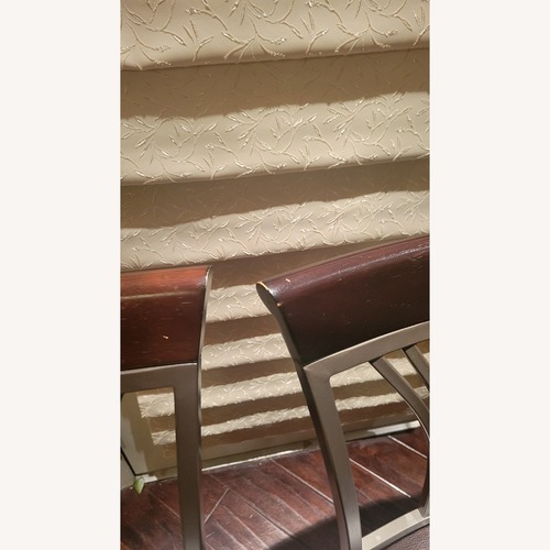 Used Raymour & Flanigan Evie Dark Brown Metal Stools for sale on AptDeco