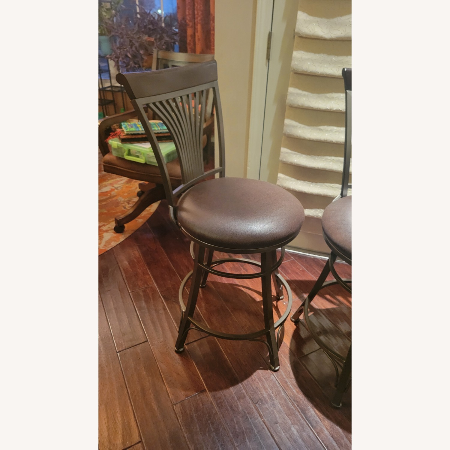 Raymour & Flanigan Evie Dark Brown Metal Stools - image-4