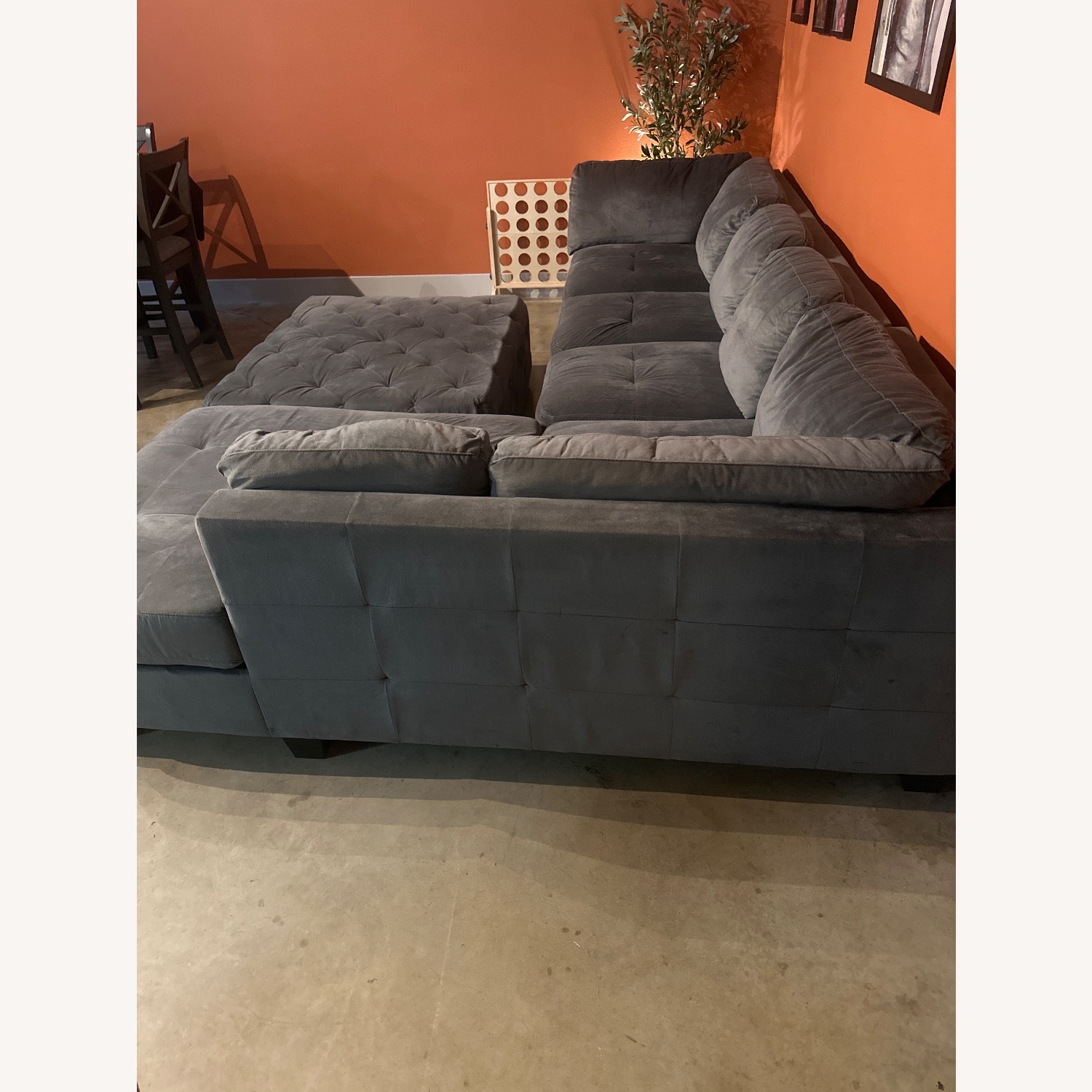 American Signature Gray Sectional Sofa  - image-3