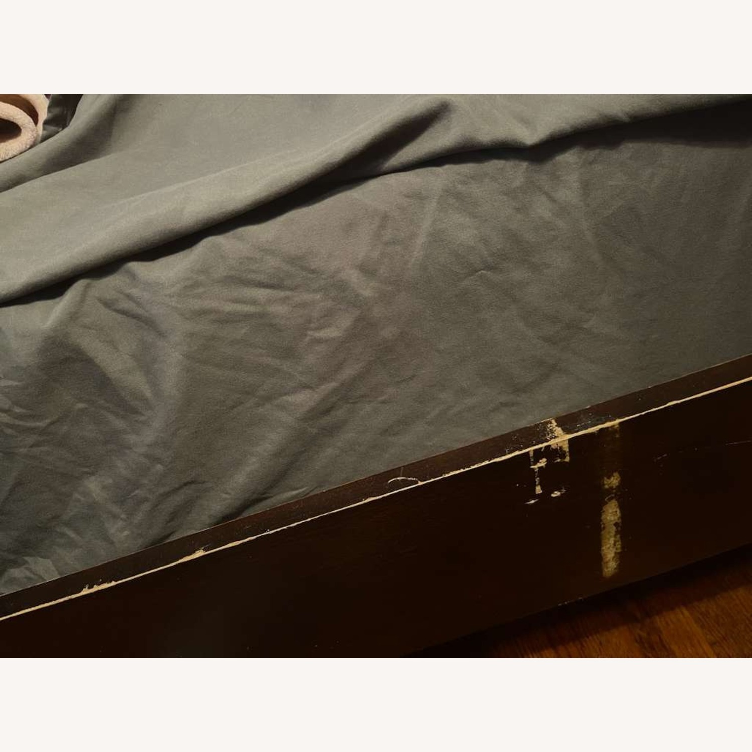 Dark Brown Wood Twin Bed - image-6