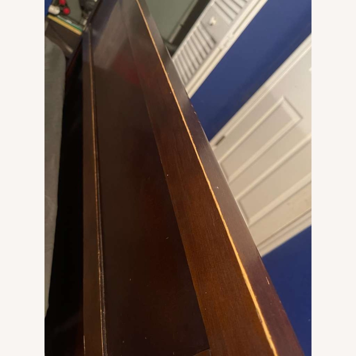 Dark Brown Wood Twin Bed - image-5