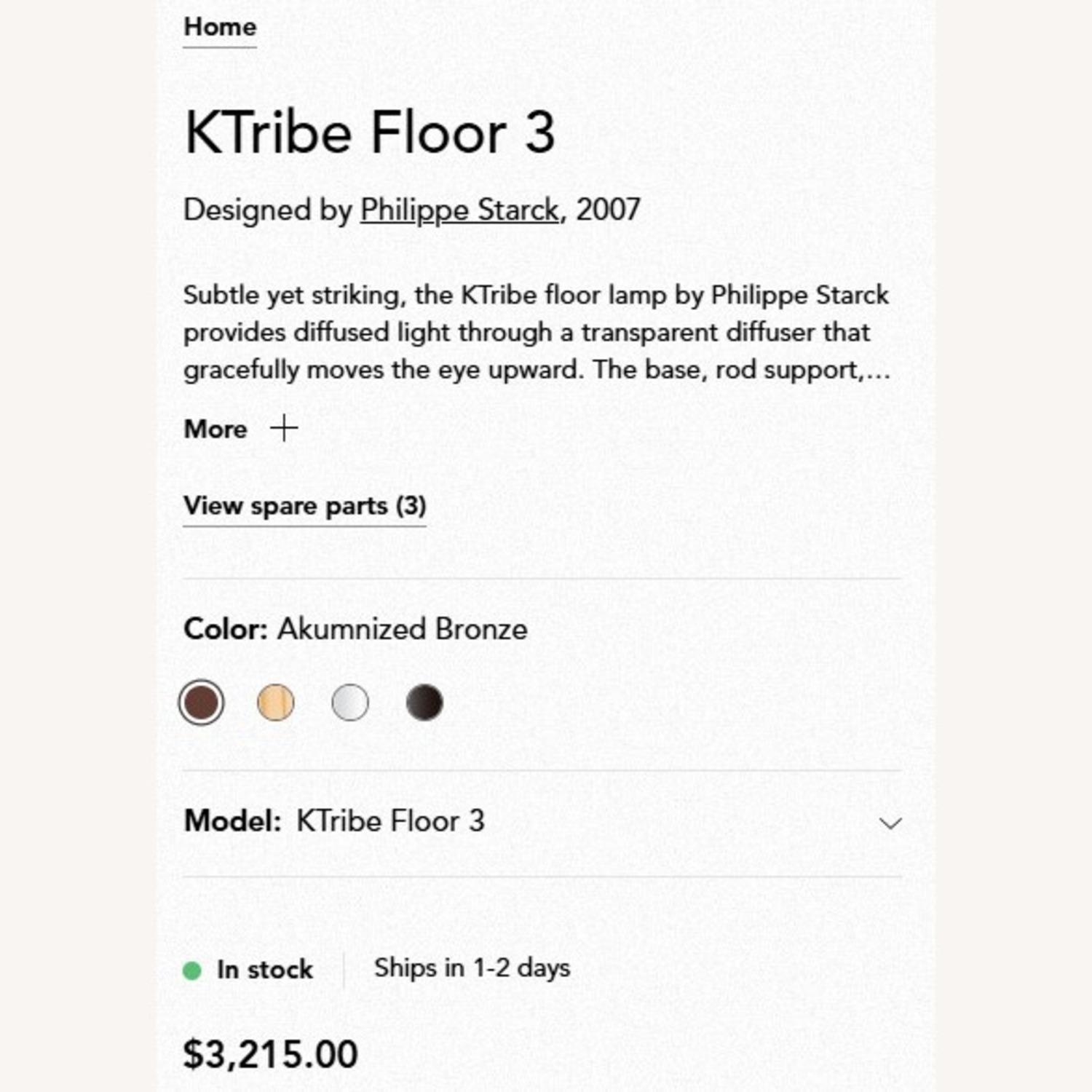 Flos Ktribe Floor 3 Philippe Starck Floor Lamp - image-5