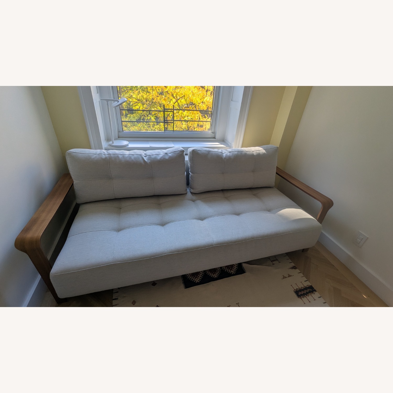 Futonland Light Gray Sofa Bed - image-1