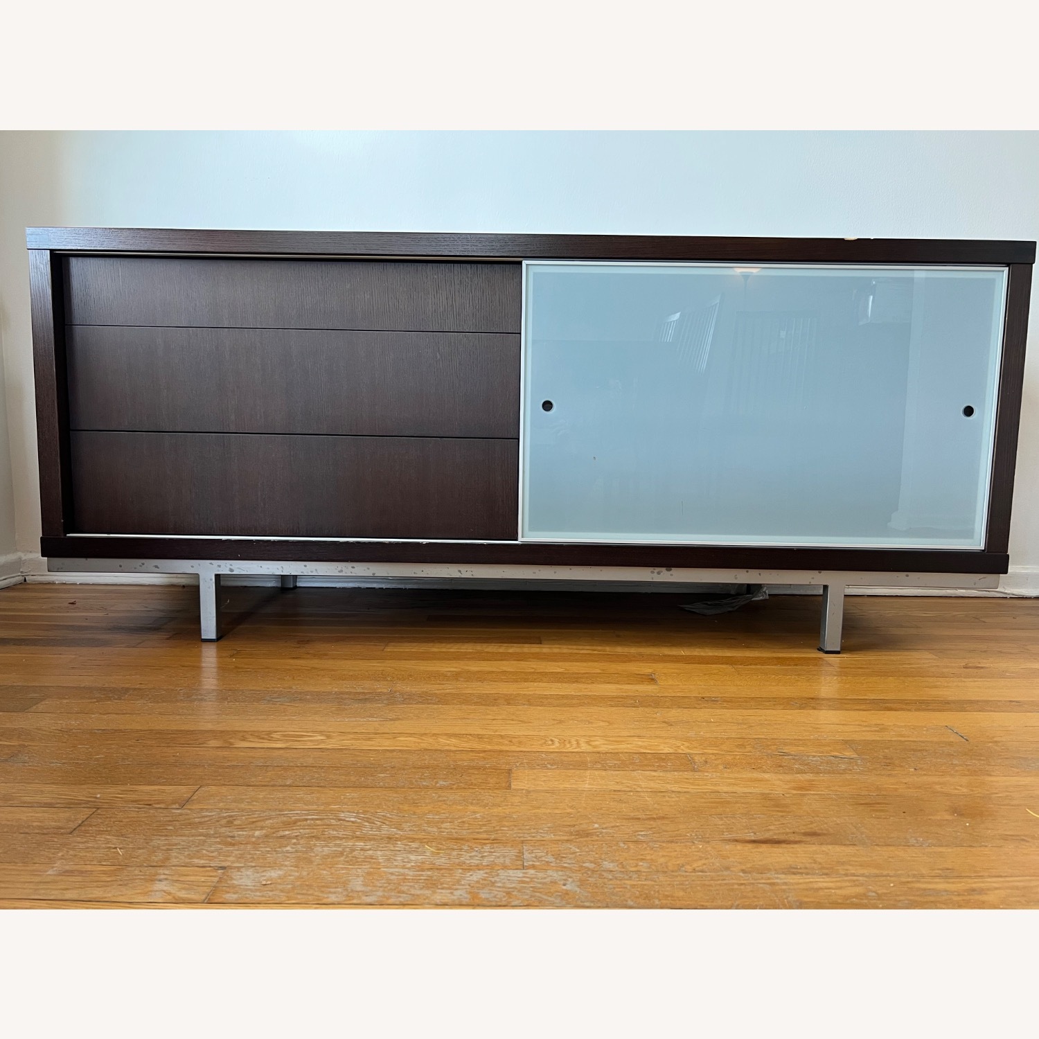 West Elm Credenza With Sliding Door - image-1