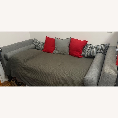 Used Light Gray Linen Daybed for sale on AptDeco