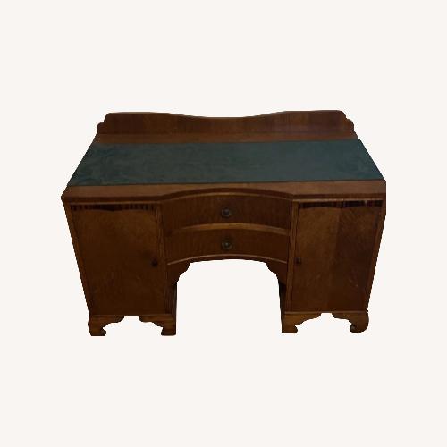 Used Dark Brown antique vintage  Wood Desk for sale on AptDeco