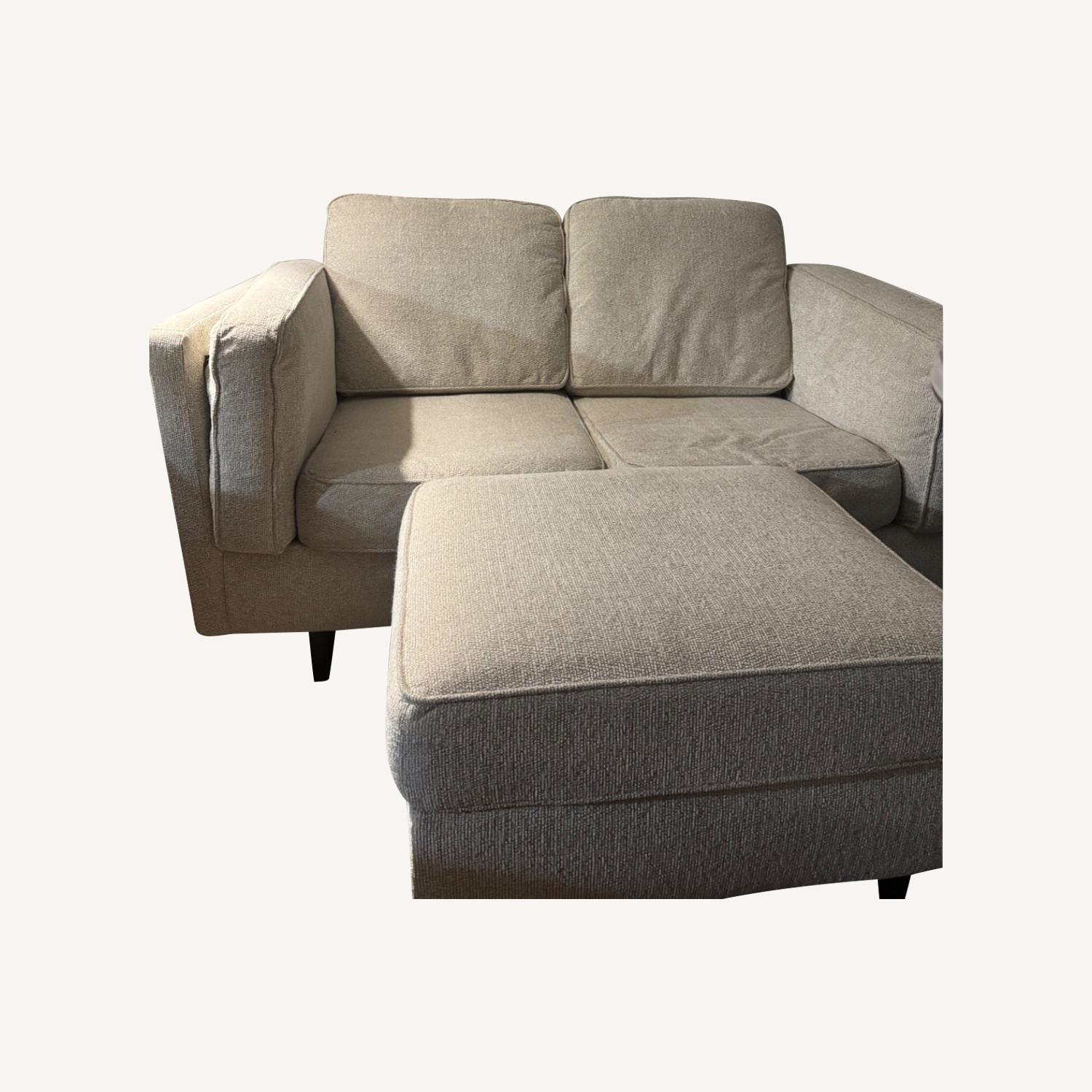 Loveseat and Ottoman - image-0