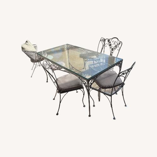 Used Wrought Iron Purple Metal Patio Furniture for sale on AptDeco