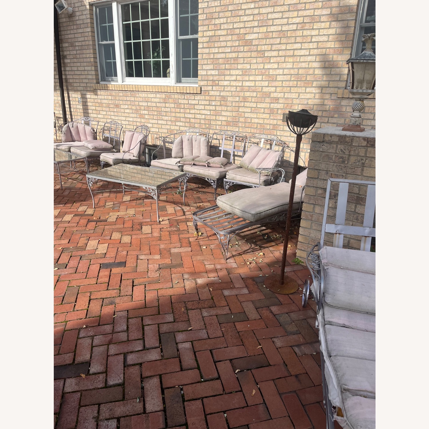 Wrought Iron Purple Metal Patio Furniture - image-6