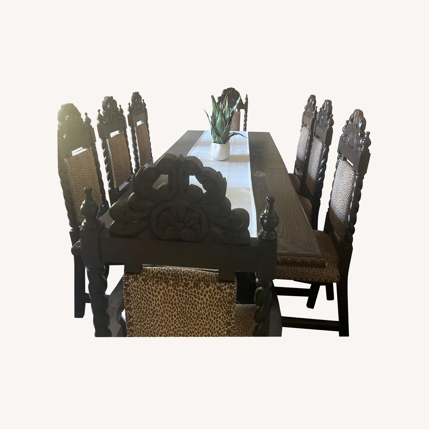 Vintage/Antique Dark Brown Dining Sets - image-0