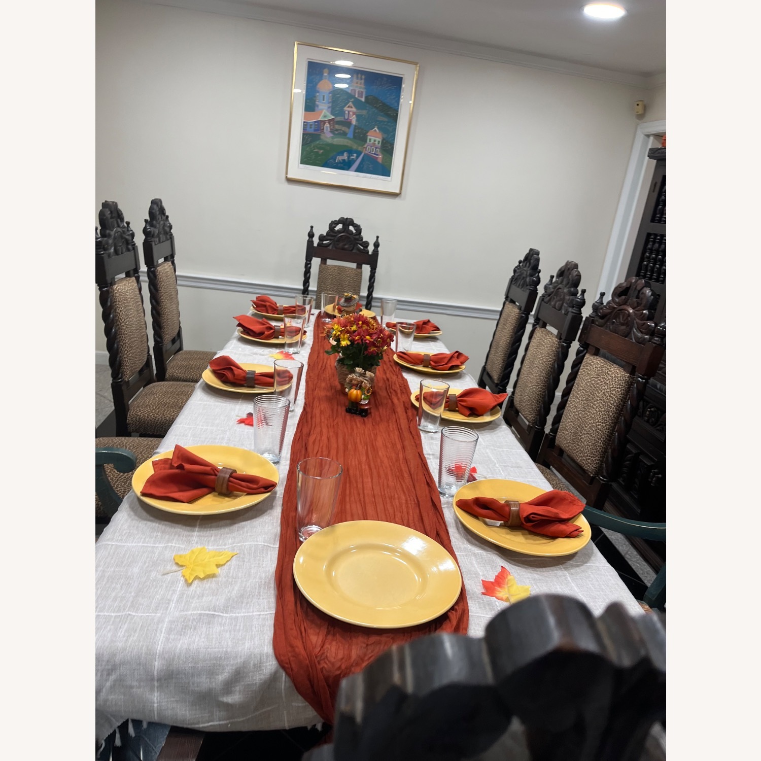 Vintage/Antique Dark Brown Dining Sets - image-3