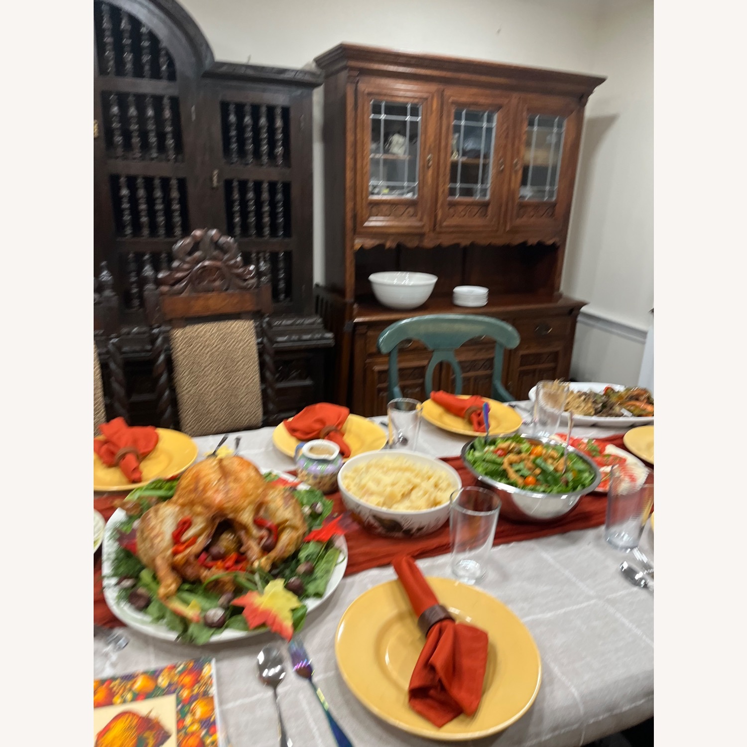 Vintage/Antique Dark Brown Dining Sets - image-2