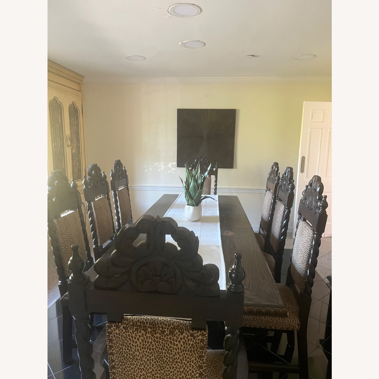 Vintage/Antique Dark Brown Dining Sets - image-1