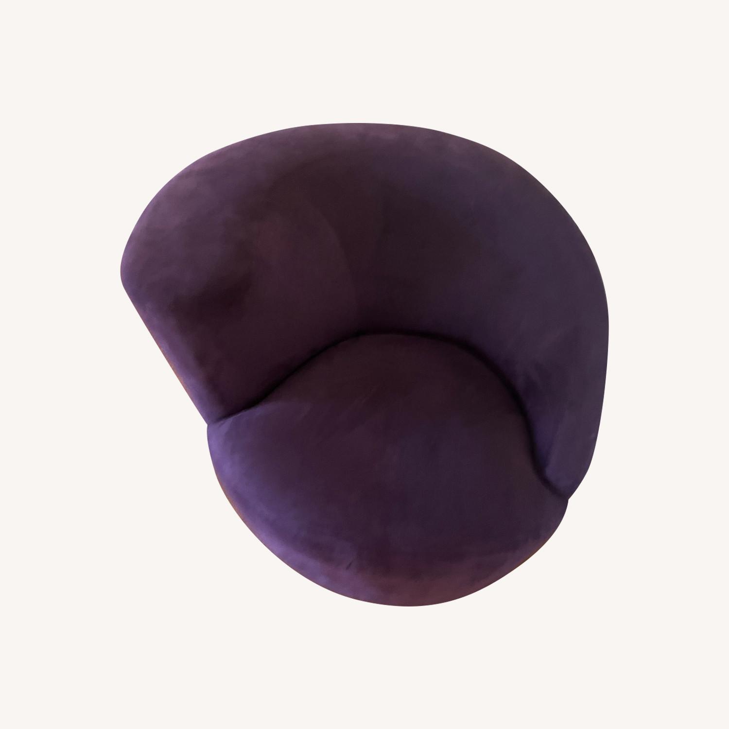 Accent Ultra Suede Swivel Chair - image-0