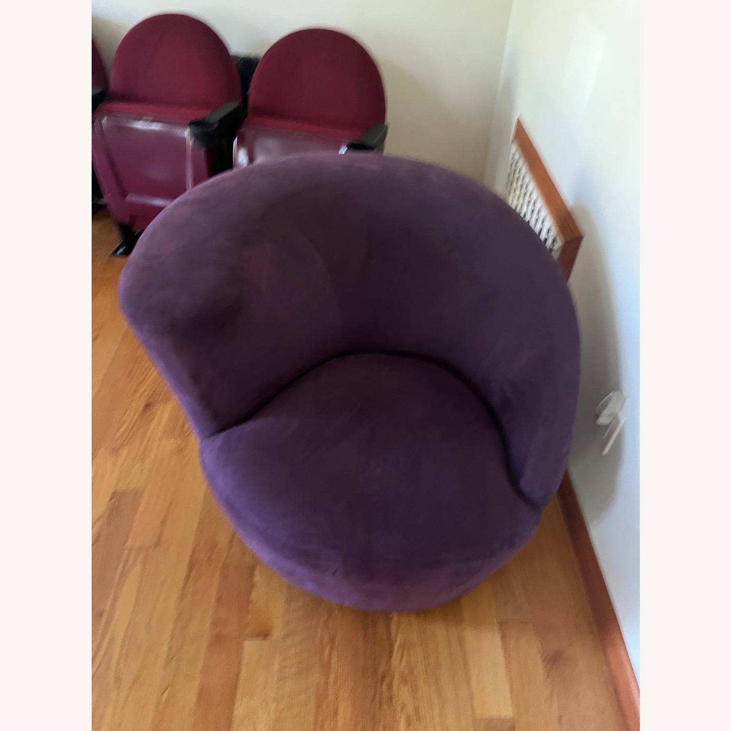 Accent Ultra Suede Swivel Chair - image-3