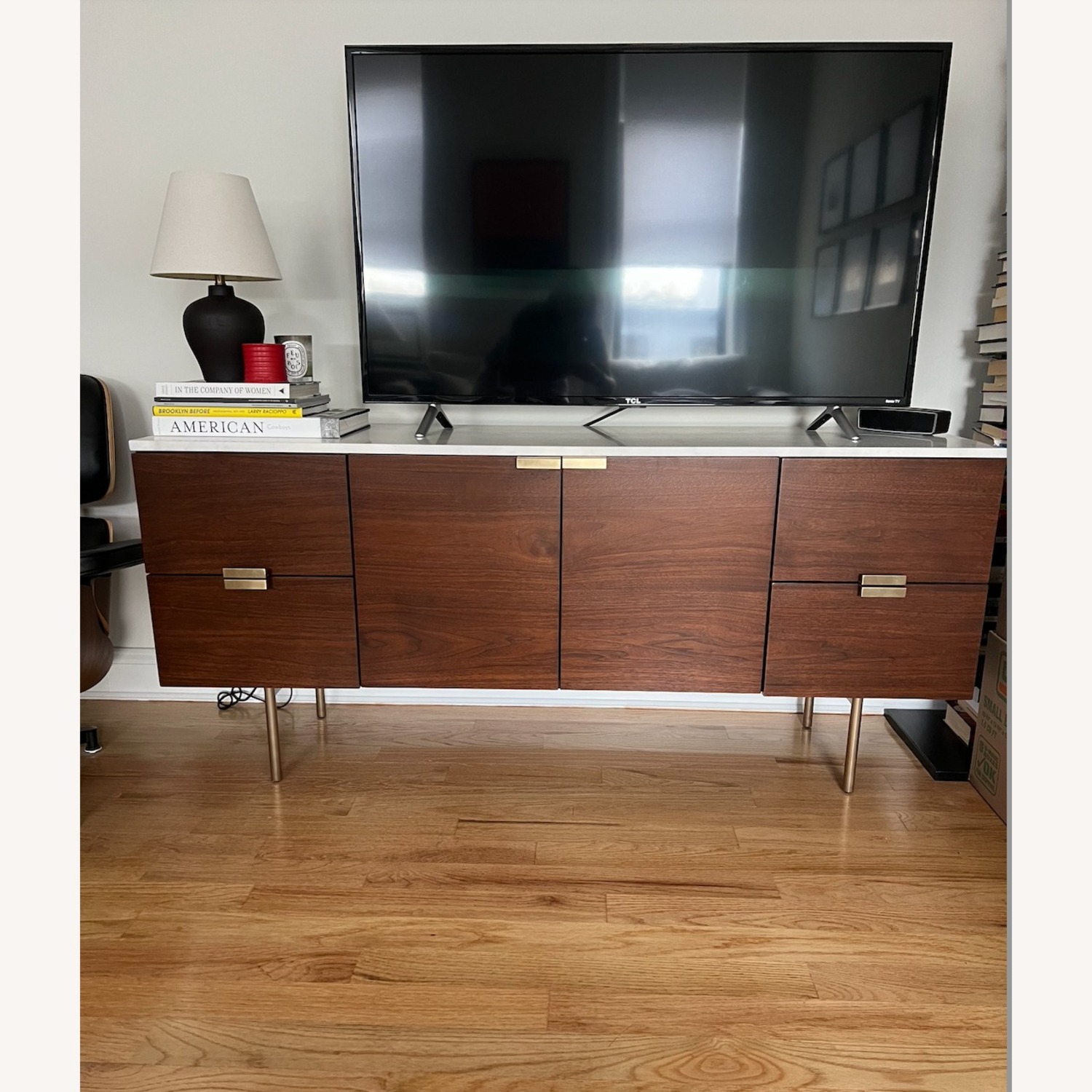 West Elm Delphine Dark Brown Wood Sideboard - image-1