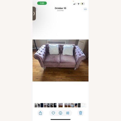 Used Pink Samir Loveseat for sale on AptDeco