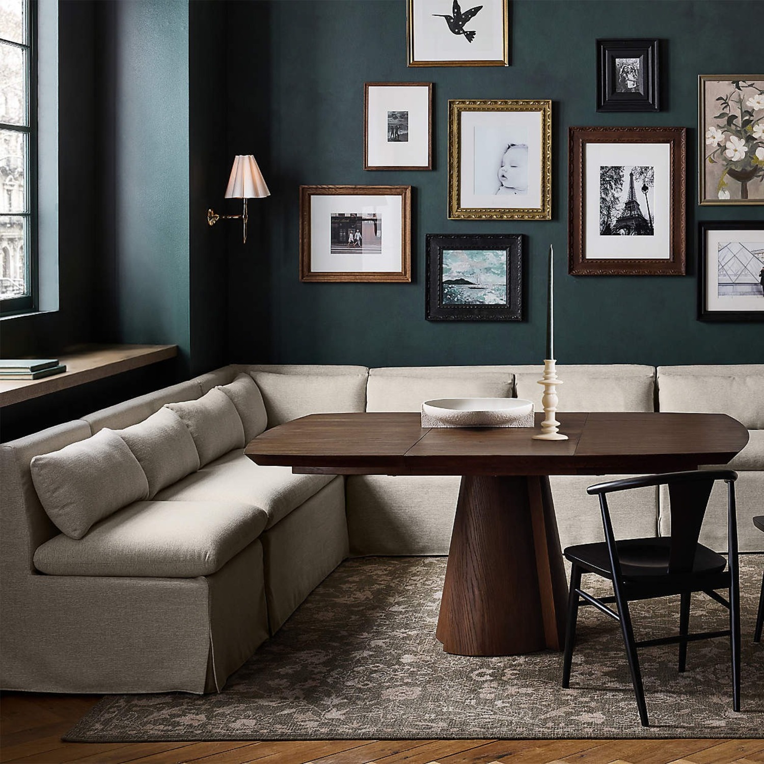 Crate & Barrel L-Shaped Dining Banquette - image-2