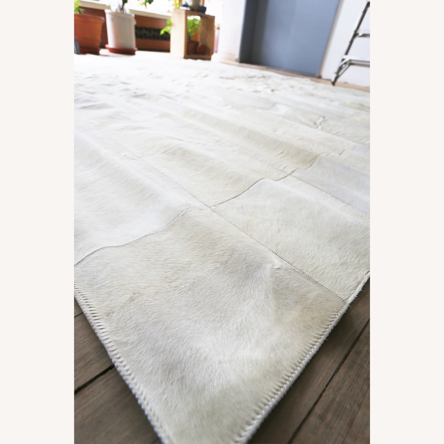 Edelman Leather White Leather Area Rug 12' x 14' - image-3