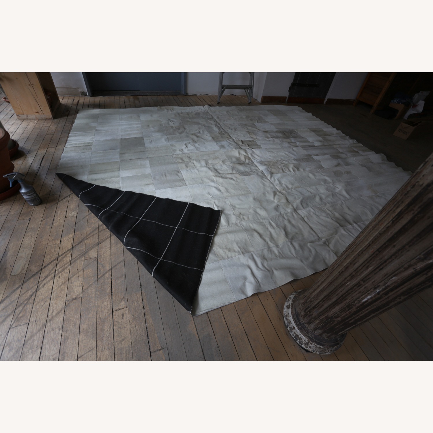 Edelman Leather White Leather Area Rug 12' x 14' - image-4