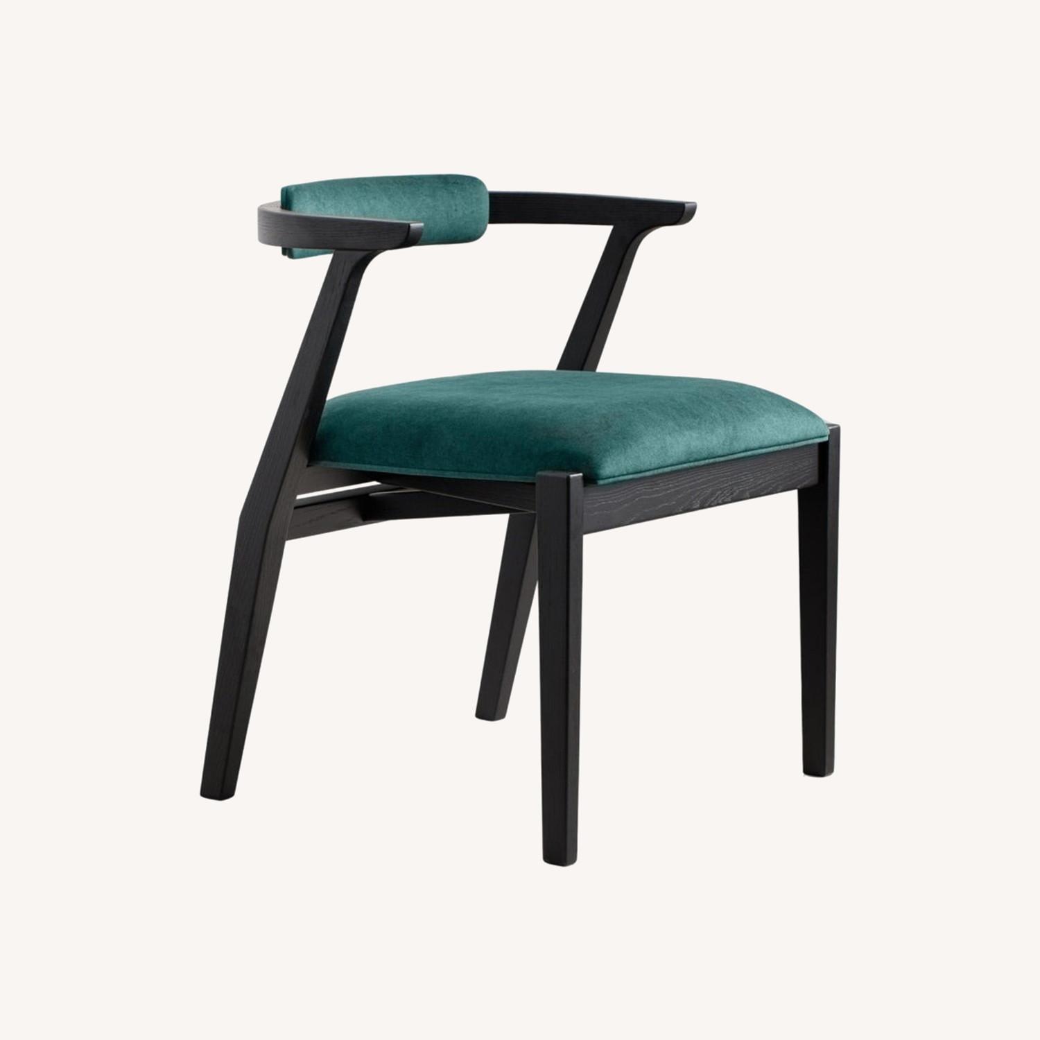 Black Solid Wood Dining Chair - image-0