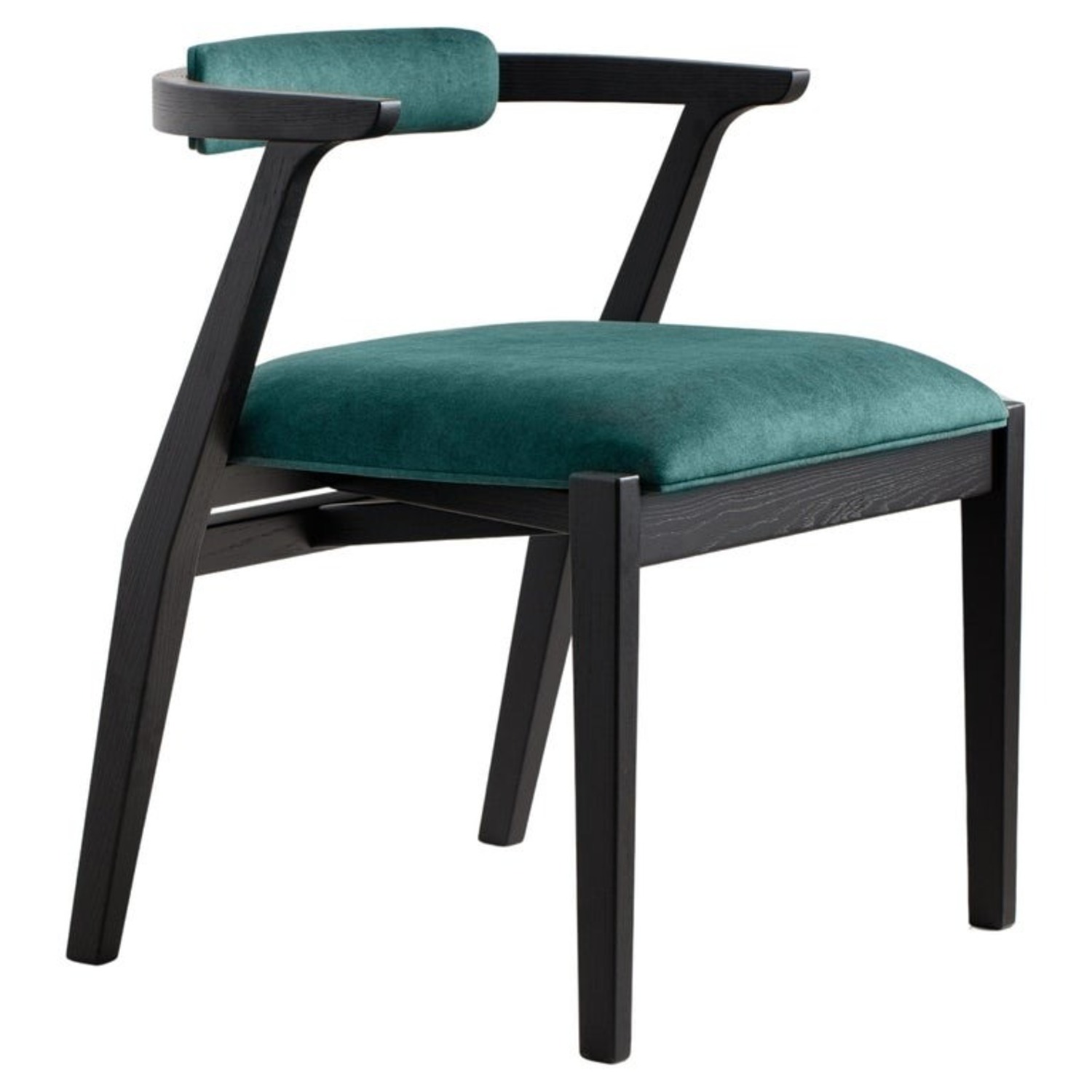 Black Solid Wood Dining Chair - image-1
