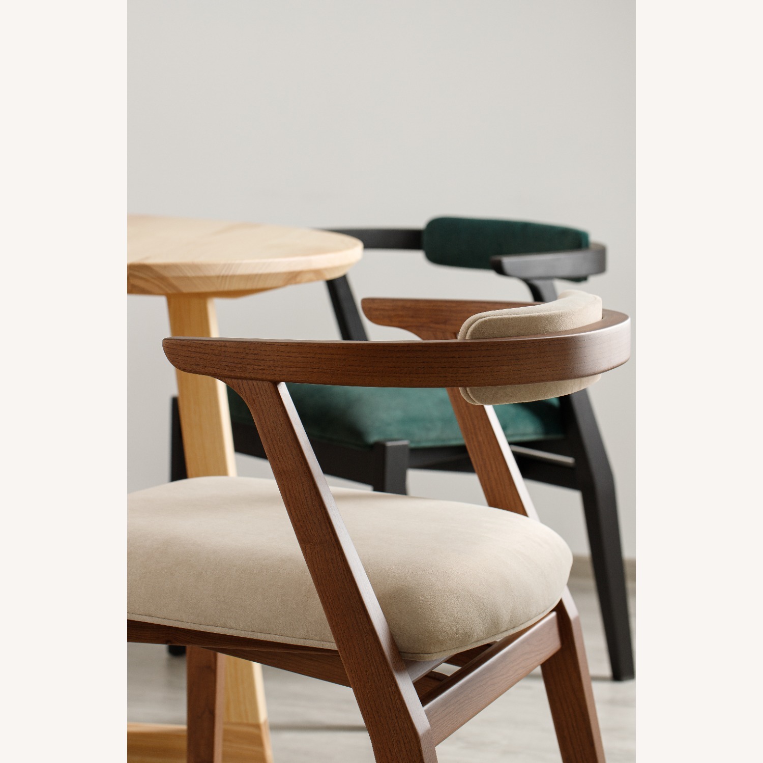 Black Solid Wood Dining Chair - image-8