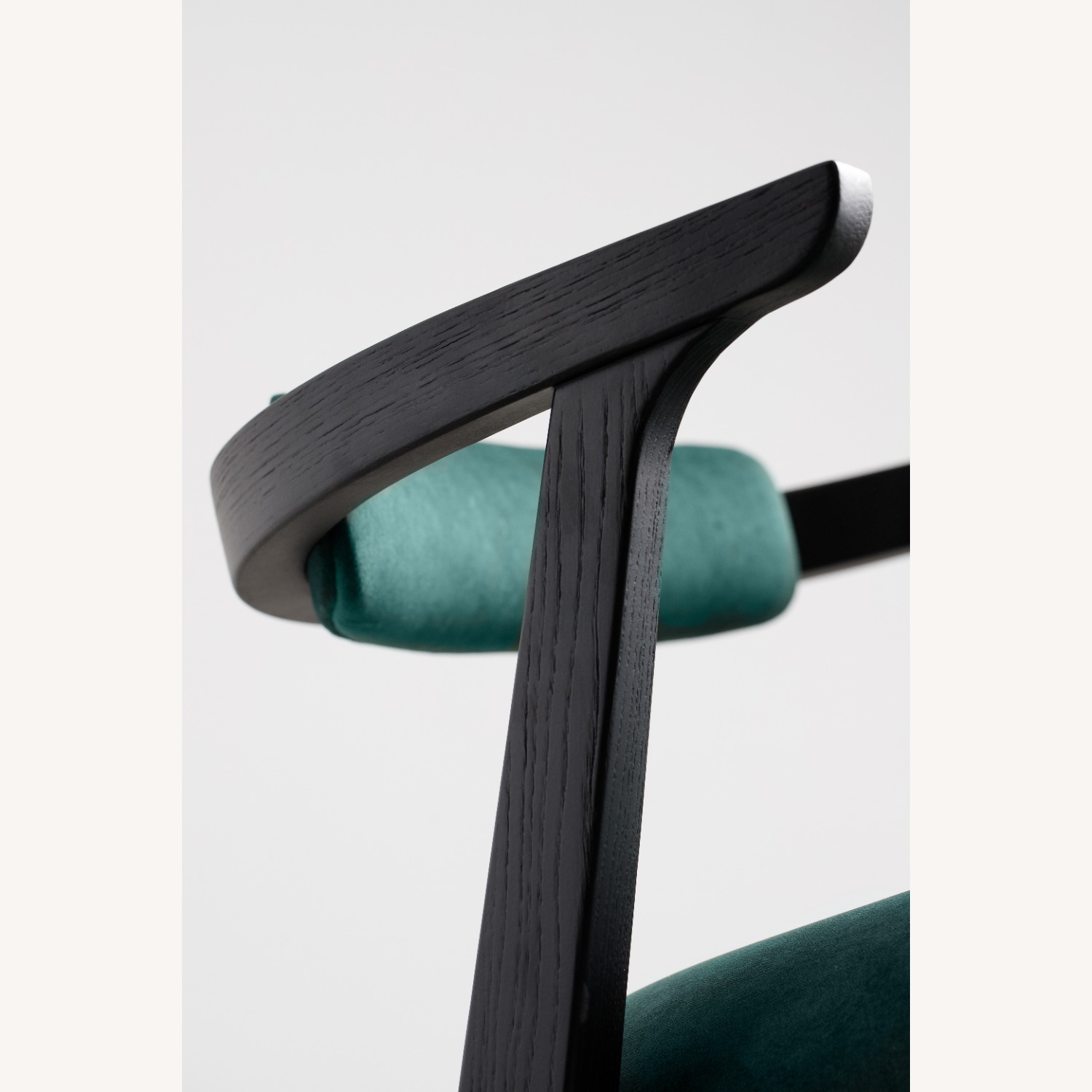 Black Solid Wood Dining Chair - image-2