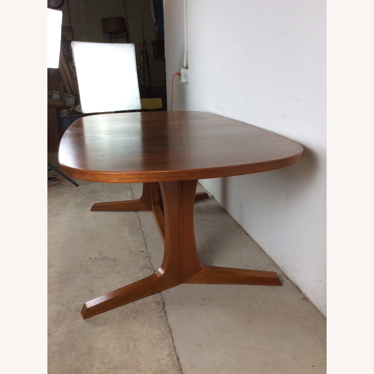 Danish Modern Oval Dining Table with 2 Leafs - image-9
