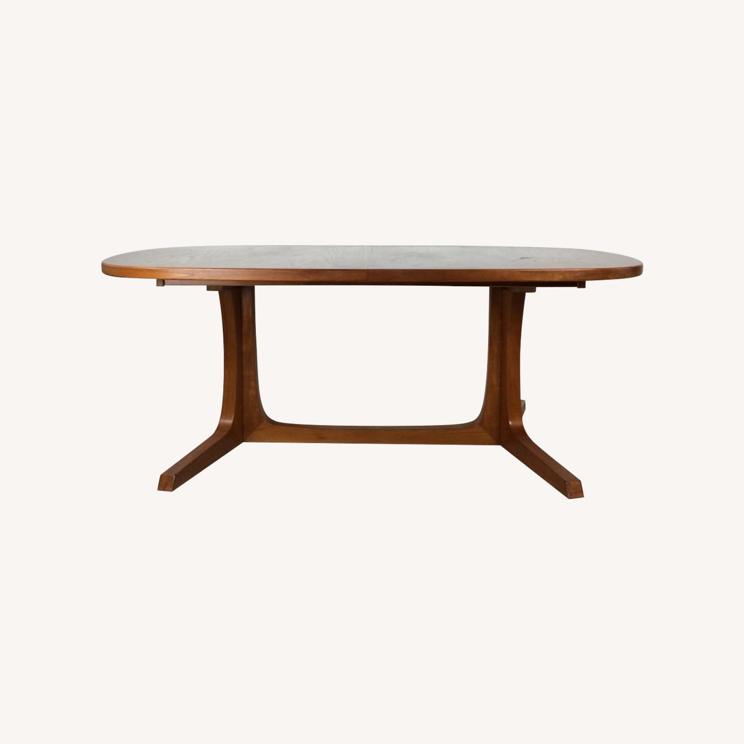 Danish Modern Oval Dining Table with 2 Leafs - image-0
