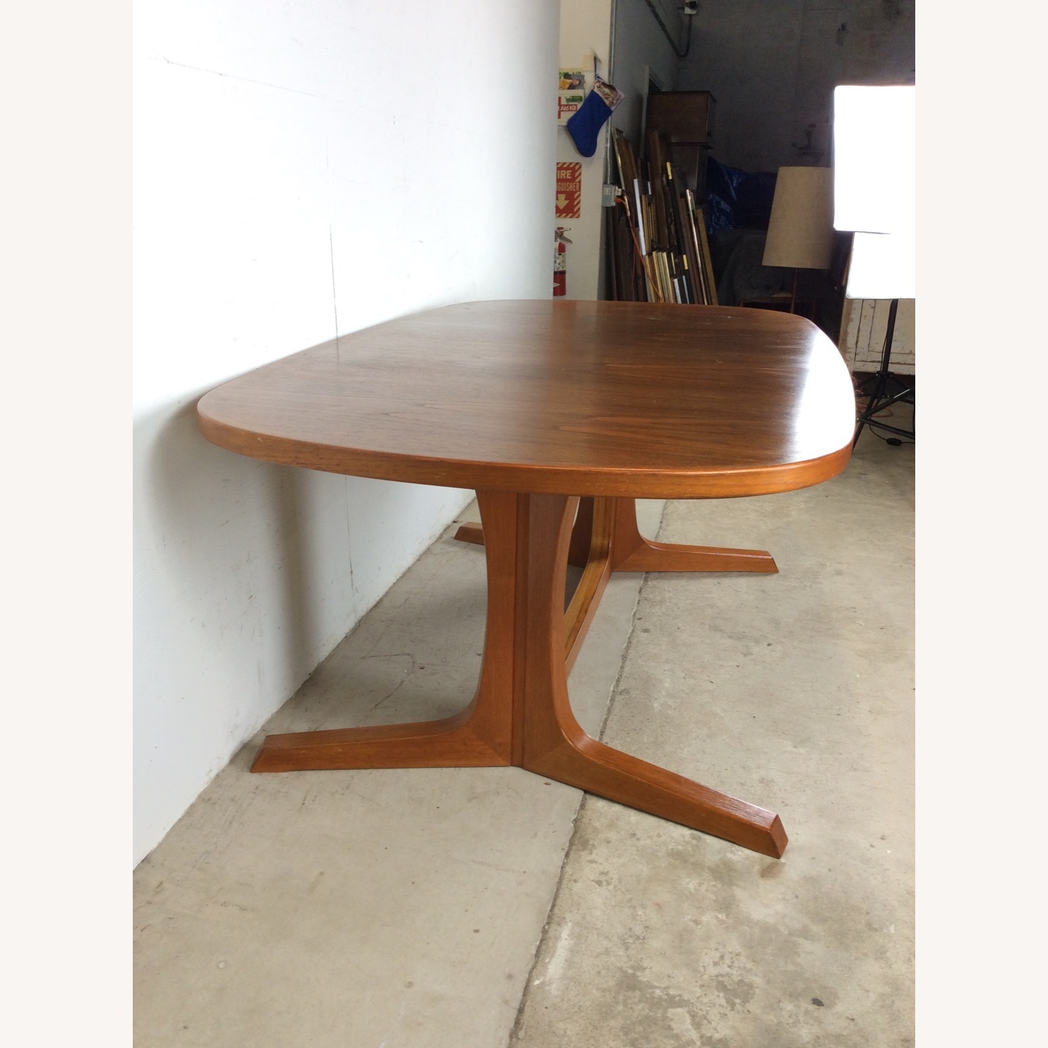 Danish Modern Oval Dining Table with 2 Leafs - image-10