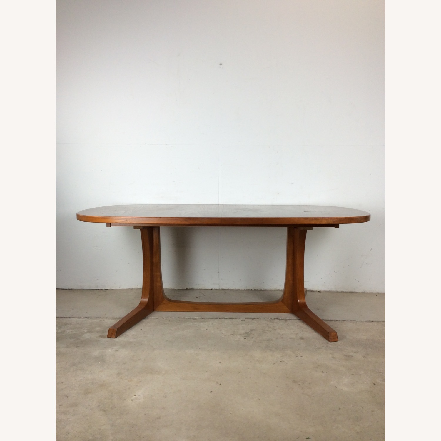 Danish Modern Oval Dining Table with 2 Leafs - image-1