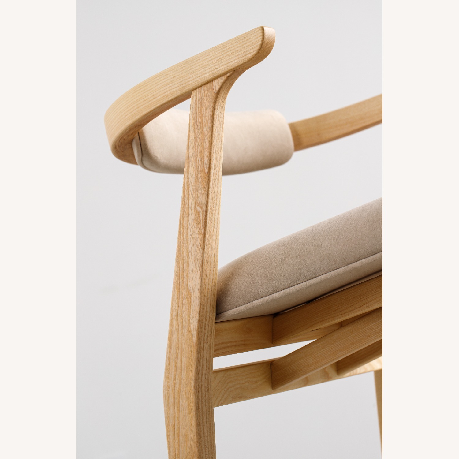 Natural Solid Wood Dining Chair - image-8