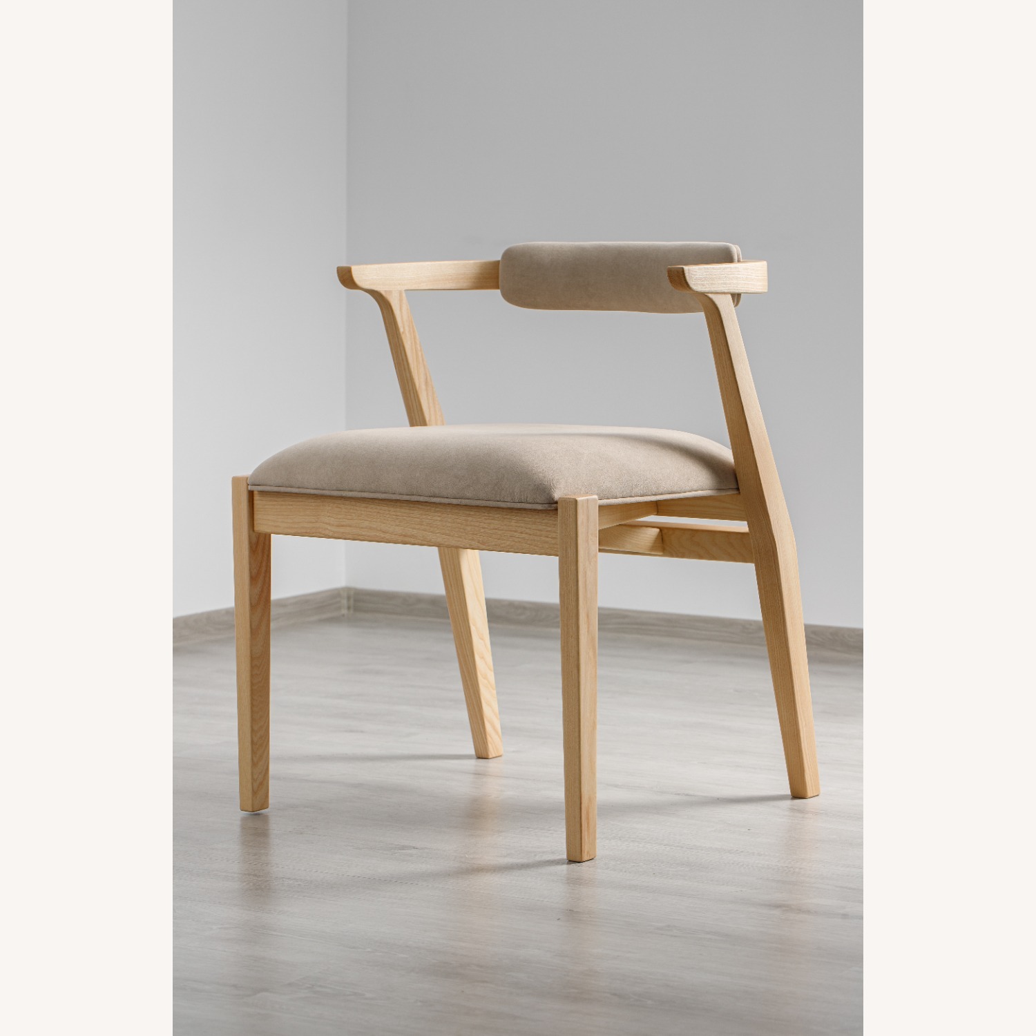 Natural Solid Wood Dining Chair - image-2